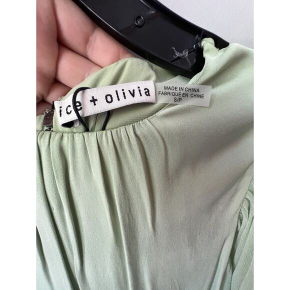 ALICE + OLIVIA Antonette Pleated Long Sleeve Dress Size S NWT - Picture 12 of 14